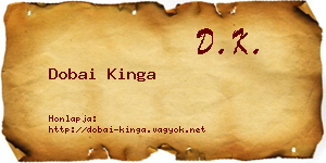 Dobai Kinga névjegykártya
