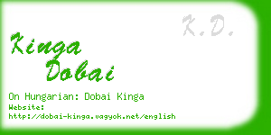 kinga dobai business card